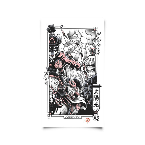 affiche doberman archer