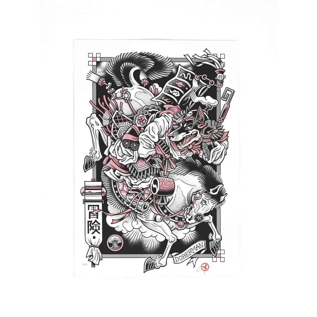 doberman affiche samurai